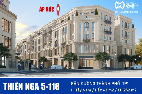 THIÊN NGA 5-118 (NHÀ PHỐ ÁP GÓC, GẦN CÔNG VIÊN | CK 20% VOS, TTS Update 8/3/2025)