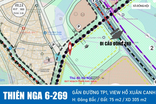 THIÊN NGA 6-269 | GẦN TRỤC ĐƯỜNG TP1, VIEW HỒ XUÂN CANH