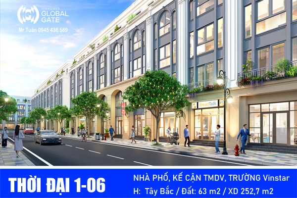 THỜI ĐẠI 1-06 Liền kề TÂY TỨ TRẠCH | VINHOMES GLOBAL GATE