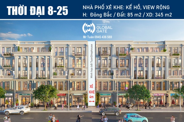 THỜI ĐẠI 8-25 NHÀ PHỐ XẺ KHE, KẾ CẬN TRỤC ĐƯỜNG TP4.2 VÀ CÔNG VIÊN Royal Park
