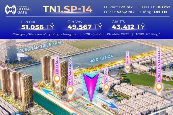 TN1.SP-14 Shop Boutique HOÀNG HÔN (Khu Thiên Nga, có hầm)