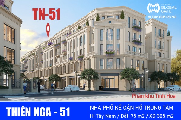 TN-51 NHÀ PHỐ TRỤC ĐƯỜNG THIÊN NGA (Ở SỚM CK 12%)