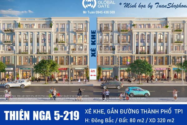 TN5-219 (NHÀ PHỐ XẺ KHE, THIÊN NGA 5 VIN CỔ LOA - GLOBAL GATE)
