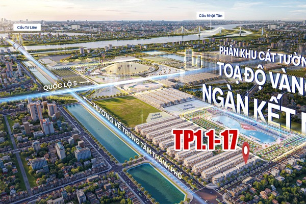TP1.1-17 SHOPHOUSE 2 MẶT ĐƯỜNG, KẾ CẬN TỔ HỢP GRAND WORLD CỔ LOA