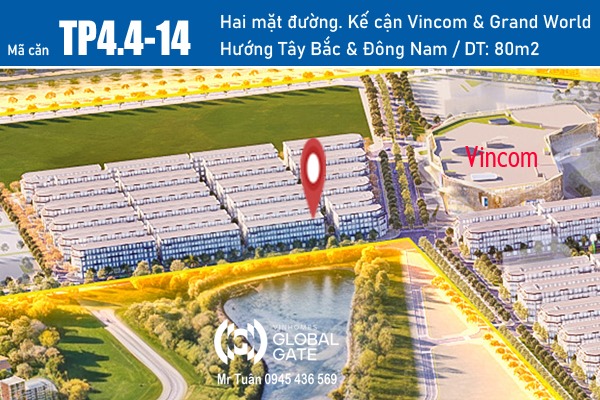 TP4.4-14 ĐƯỜNG THÀNH PHỐ - SHOPHOUSE 2 MẶT ĐƯỜNG