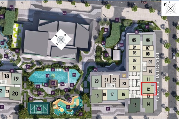 TRỤC CĂN 12 TÒA A1 (2 NGỦ, VIEW EXPO) LUMIÈRE Prime Hills CỔ LOA