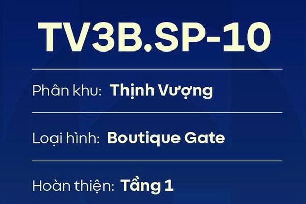 TV3B.SP-10 Shop Boutique BÌNH MINH | PHÂN KHU THỊNH VƯỢNG