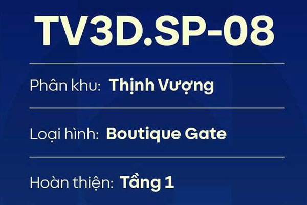 TV3D.SP-08 Shop Boutique BÌNH MINH | Vinhomes Global Gate