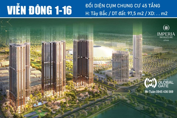 VIỄN ĐÔNG 1-16 SHOPHOUSE ĐỐI DIỆN CỤM CHUNG CƯ 45 TẦNG, VIN CỔ LOA