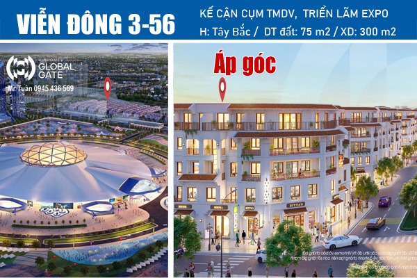 VIỄN ĐÔNG 3-56 NHÀ PHỐ ÁP GÓC, KẾ CẬN TMDV & CỤM CHUNG CƯ 45 TẦNG