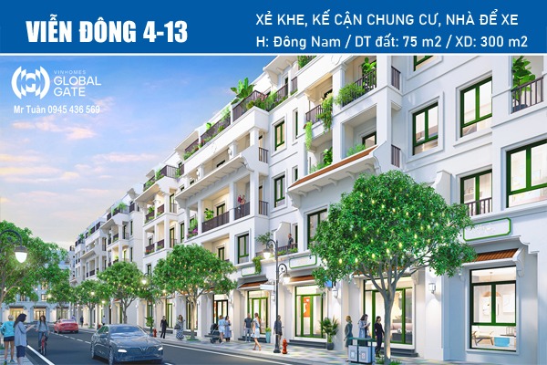 VIỄN ĐÔNG 4-13 LIỀN KỀ XẺ KHE | PHÂN KHU CÁT TƯỜNG